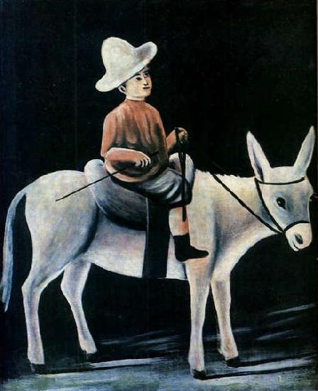 Niko Pirosmani A Little Boy Riding a Donkey Spain oil painting art